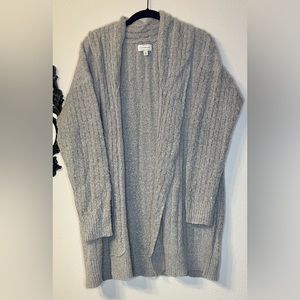 Lucky Brand Gray Oversized Knit Cardigan EUC